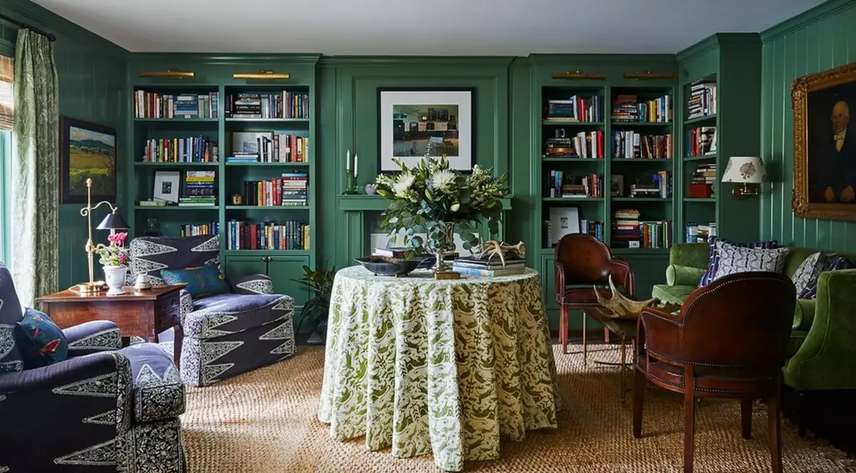 Audaz y de moda: cómo emitir una sala de estar en verde