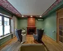Dengan berani dan modis: Cara mengeluarkan ruang tamu dengan warna hijau 3228_5