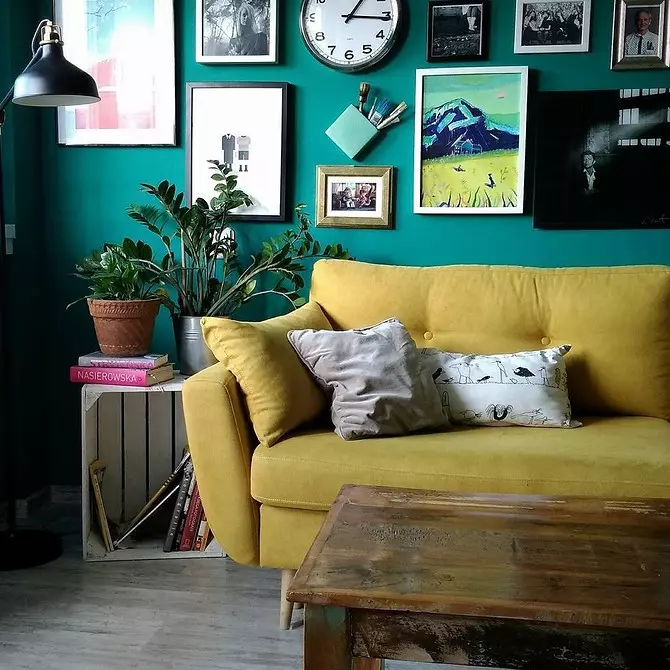 Сміливо і модно: як оформити вітальню в зеленому кольорі 3228_61