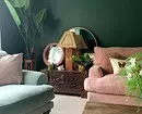 Dengan berani dan modis: Cara mengeluarkan ruang tamu dengan warna hijau 3228_84