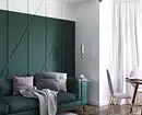 بجرأة وعصرية: كيفية إصدار غرفة المعيشة باللون الأخضر 3228_88
