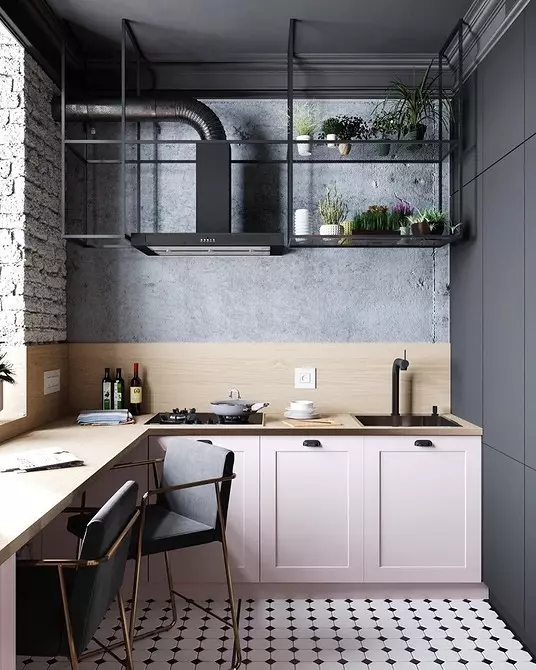 We draw up a kitchen design with an area of ​​7 square meters. M: Important moments and 12 projects for inspiration 3273_46