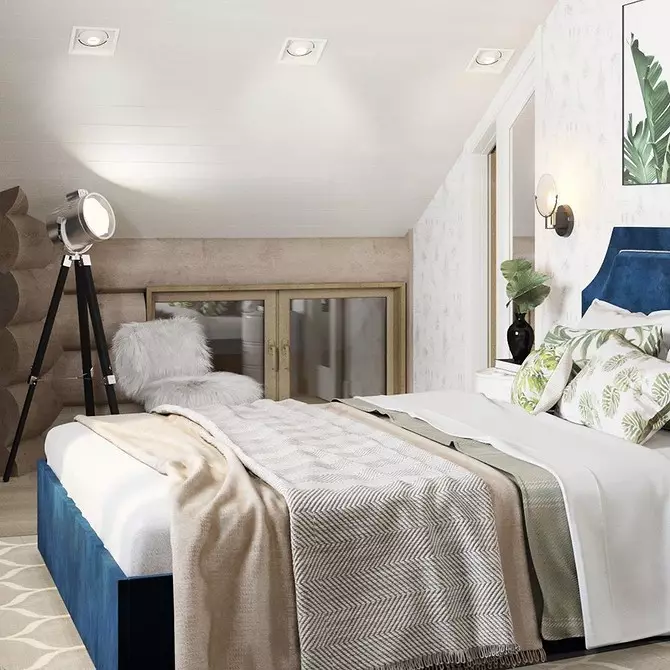 Designul dormitorului în casa de țară: face un interior elegant fără buget 3285_103