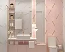Nós decoramos o design do banheiro rosa para que o interior pareça apropriado e elegante 3297_104