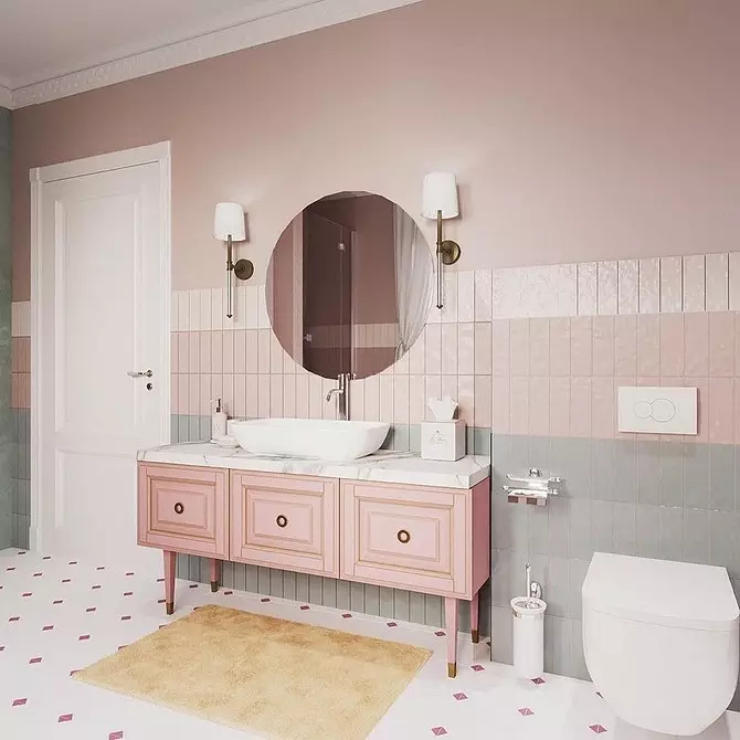 We decorate the design of the pink bathroom so that the interior looks appropriate and stylish 3297_129