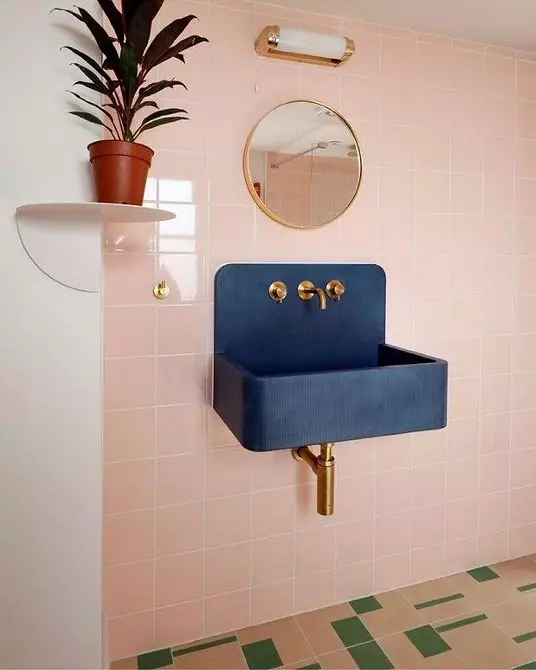 Pink banyosunun tasarımını dekore ediyoruz, böylece iç uygun ve şık görünüyor. 3297_153