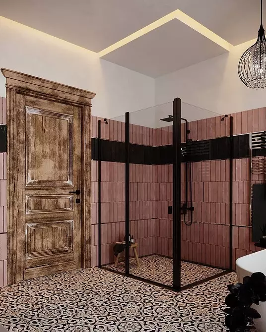 Chúng tôi trang trí thiết kế của phòng tắm màu hồng để nội thất có vẻ phù hợp và phong cách 3297_154