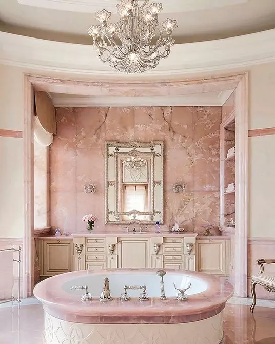 Ние украсяваме дизайна на розовата баня, така че интериорът да изглежда подходящ и стилен 3297_31