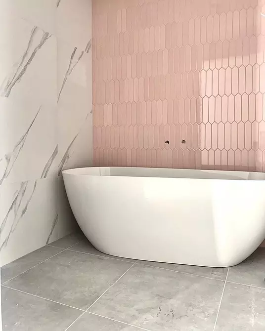 Nós decoramos o design do banheiro rosa para que o interior pareça apropriado e elegante 3297_58