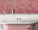 Vi dekorerer utformingen av det rosa badet slik at interiøret ser passende og stilig ut 3297_6