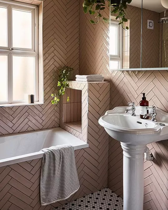 Chúng tôi trang trí thiết kế của phòng tắm màu hồng để nội thất có vẻ phù hợp và phong cách 3297_9