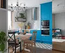 Тристаен апартамент в Екатеринбург с ярки акценти и килим на ... стена 3359_11