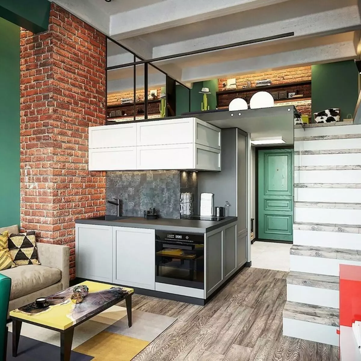 Grunnleggende regler og 4 stilige prosjekter som vil bidra til å ordne en leilighet - Loft Studio 3400_114
