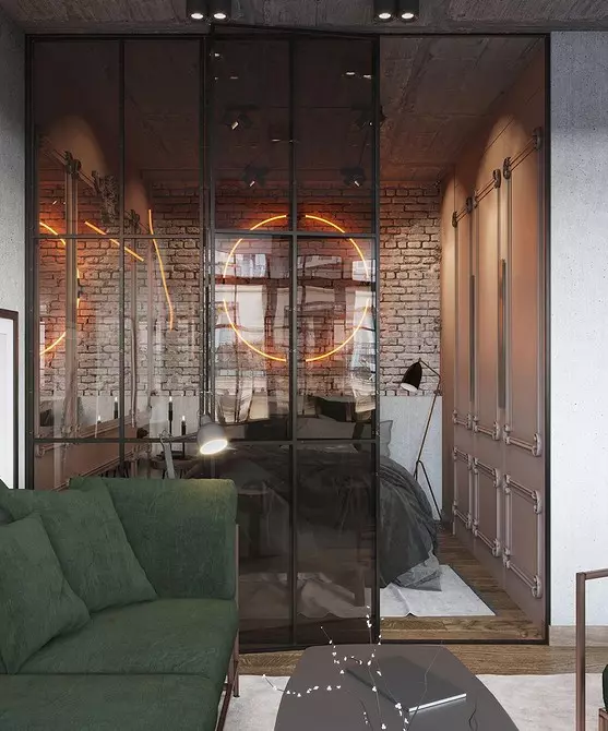 Alapvető szabályok és 4 elegáns projektek, amelyek segítenek az apartman - loft stúdióban 3400_142