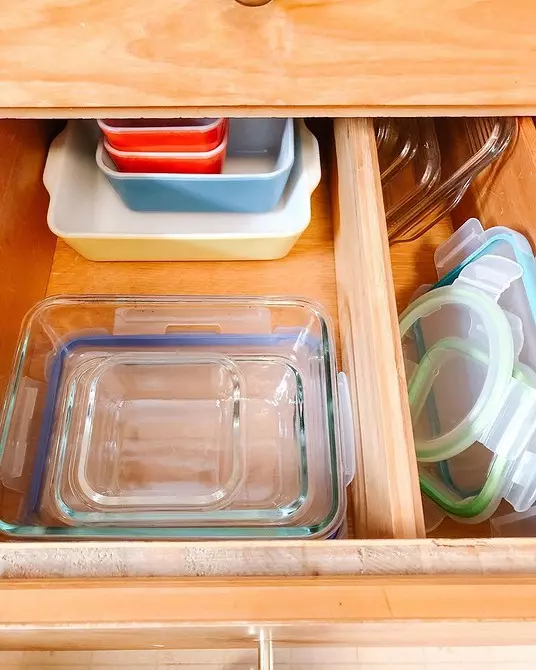 Тулы тәртип: кухня шкафларында ризык өчен контейнерлар саклау өчен 6 акыллы идея 3441_20