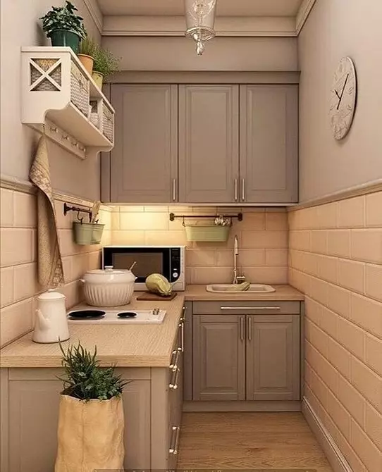 We stellen een kleine keuken op: een complete designgids en het maken van een functioneel interieur 34492_16