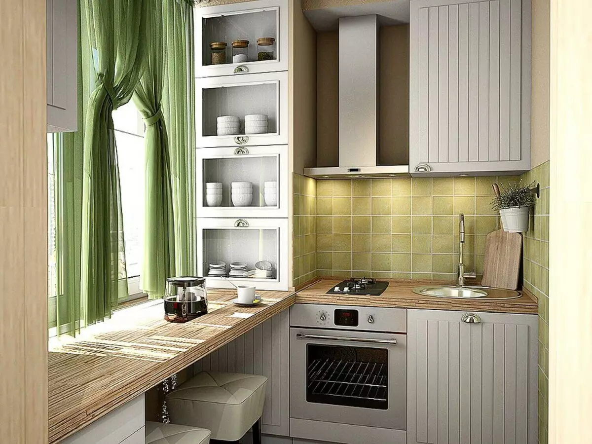 We stellen een kleine keuken op: een complete designgids en het maken van een functioneel interieur 34492_83