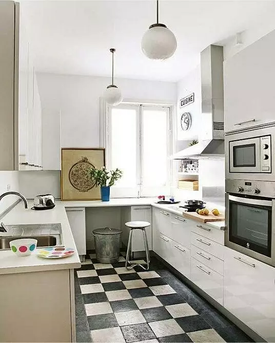 We stellen een kleine keuken op: een complete designgids en het maken van een functioneel interieur 34492_84