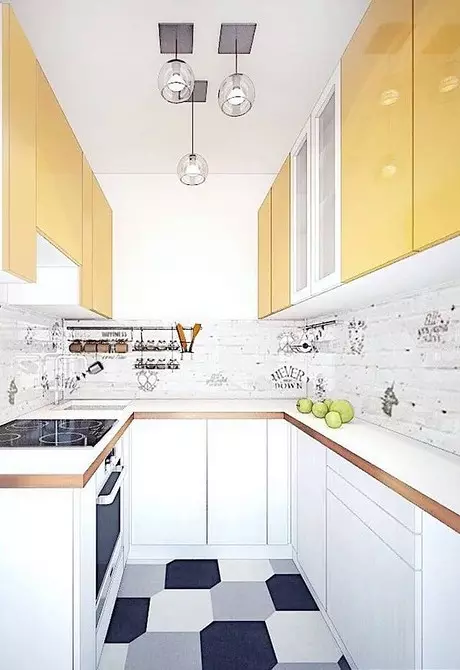 Mēs sastādām nelielu virtuvi: pilnu dizaina rokasgrāmatu un izveidojot funkcionālu interjeru 34492_91