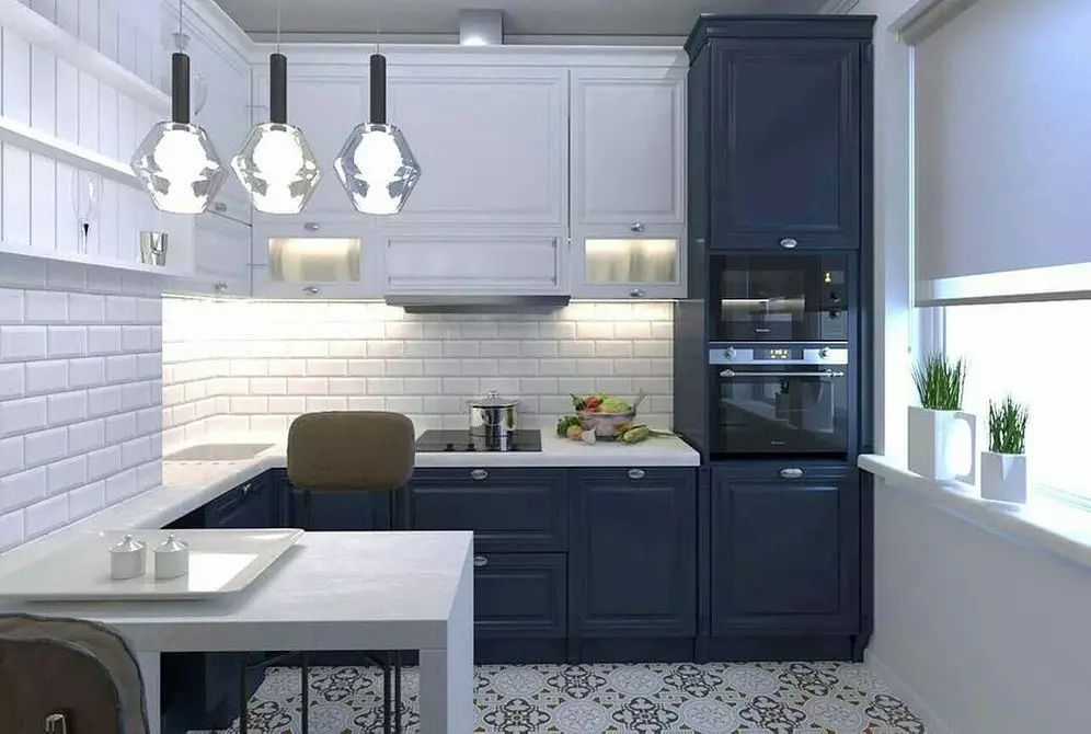 We stellen een kleine keuken op: een complete designgids en het maken van een functioneel interieur 34492_99