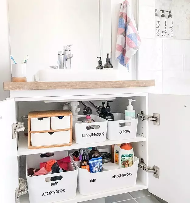 7 myšlienok pre dokonalú organizáciu skriniek pod umývadlom v kúpeľni 3489_17