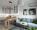 9 stilīgs dizaina projektus kombinētās virtuves dzīvojamā istaba ar platību 18 kvadrātmetru. M. 3505_101