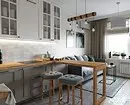 9 Stylový design projektů kombinovaného kuchyňského obývacího pokoje o rozloze 18 m2. M. 3505_102