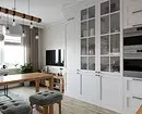 9 stilfulde designprojekter af den kombinerede køkken-stue med et areal på 18 kvadratmeter. M. 3505_104