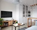 9 Štýlové projektové projekty kombinovanej kuchynskej obývačky s rozlohou 18 metrov štvorcových. M. 3505_105