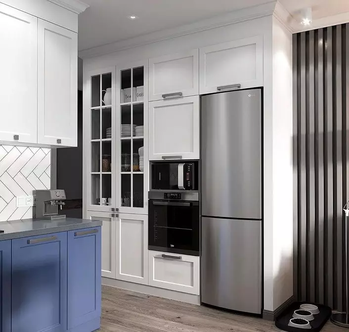 9 projetos de design elegante da sala de cozinha combinada com uma área de 18 metros quadrados. M. 3505_14