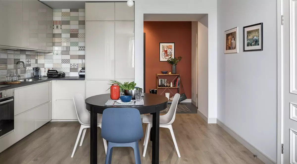 9 Stylový design projektů kombinovaného kuchyňského obývacího pokoje o rozloze 18 m2. M.