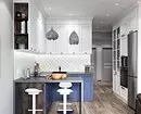 9 stilfulde designprojekter af den kombinerede køkken-stue med et areal på 18 kvadratmeter. M. 3505_3