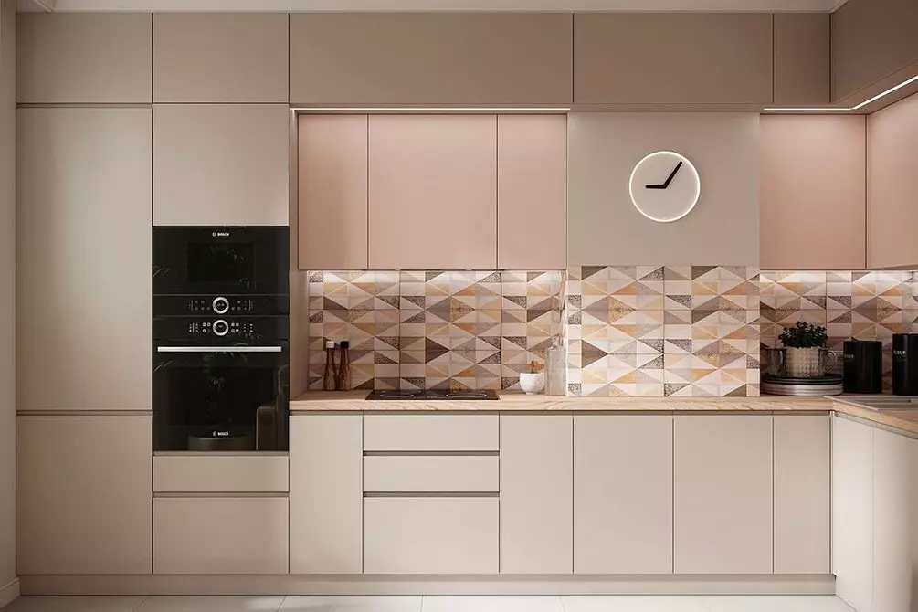 9 Stylový design projektů kombinovaného kuchyňského obývacího pokoje o rozloze 18 m2. M. 3505_52
