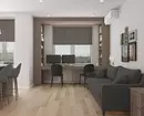 9 Stylový design projektů kombinovaného kuchyňského obývacího pokoje o rozloze 18 m2. M. 3505_61