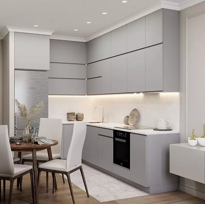 9 Stylový design projektů kombinovaného kuchyňského obývacího pokoje o rozloze 18 m2. M. 3505_71