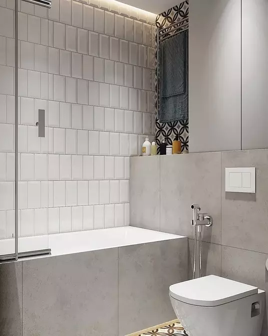 6 עצות לתכנון של חדר האמבטיה בצבע אפור-לבן ו -80 דוגמאות בתמונה 3529_152