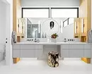 6 petua untuk reka bentuk bilik mandi dalam warna kelabu-putih dan 80 contoh dalam foto 3529_161