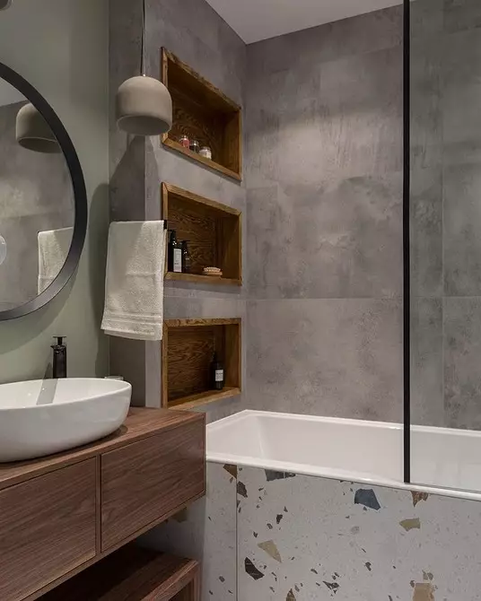 6 consigli per il design del bagno in colore grigio-bianco e 80 esempi nella foto 3529_34