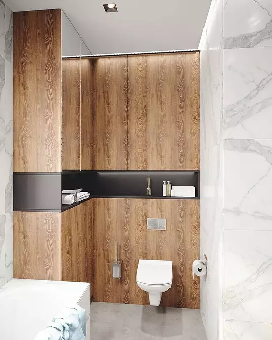 6 savjeta za dizajn kupaonice u sivo-bijeloj boji i 80 primjera na fotografiji 3529_78