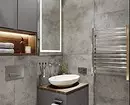 6 wenke vir die ontwerp van die badkamer in grys-wit kleur en 80 voorbeelde in die foto 3529_8