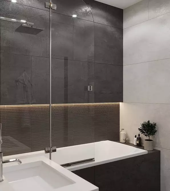 6 совети за дизајнирање на бања во сива-бела боја и 80 примери на фотографијата 3529_80