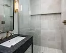 6 wenke vir die ontwerp van die badkamer in grys-wit kleur en 80 voorbeelde in die foto 3529_87
