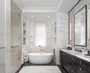 धूळ-पांढर्या रंगात बाथरूमच्या डिझाइनसाठी 6 टिपा आणि फोटोमधील 80 उदाहरणे 3529_88