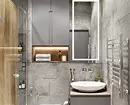 धूळ-पांढर्या रंगात बाथरूमच्या डिझाइनसाठी 6 टिपा आणि फोटोमधील 80 उदाहरणे 3529_91