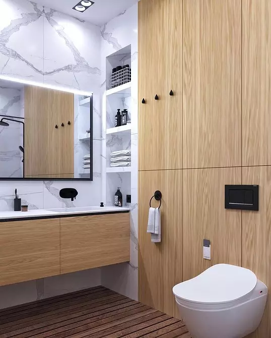 11 badeværelser med et areal på 5 kvadratmeter. m Hvem inspirerer dig med et smukt design (og 52 billeder) 3537_106