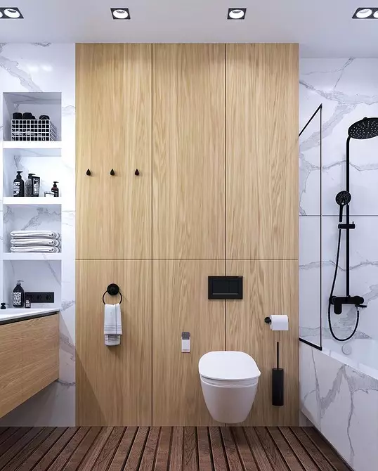 11 Badezimmer mit einer Fläche von 5 Quadratmetern. M, die Sie mit einem schönen Design inspirieren (und 52 Fotos) 3537_108