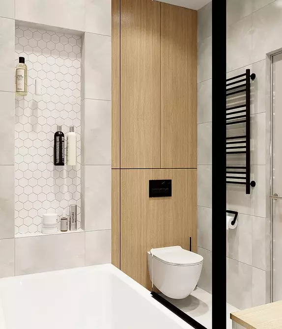 11 łazienki o powierzchni 5 metrów kwadratowych. M, którzy inspirują cię pięknym wzorem (i 52 zdjęciami) 3537_11