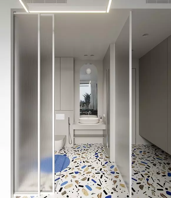 11 badkamers met 'n oppervlakte van 5 vierkante meter. m wat jou inspireer met 'n pragtige ontwerp (en 52 foto's) 3537_66