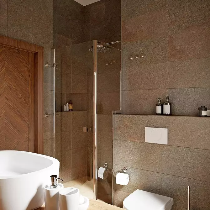 11 baños cunha superficie de 5 metros cadrados. m que che inspira cun fermoso deseño (e 52 fotos) 3537_96