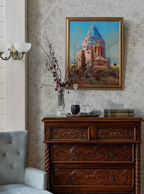 الداخلية من منزل ريفي مع تاريخ الأسرة: الزخارف الشرقية والأثاث الرجعية والرسم 3569_36